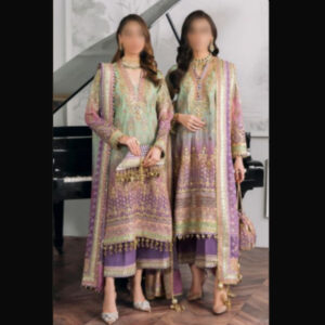 3-Piece Unstitched Naqashi Apparel Sequence Work Chiffon Suit | LBX-1027